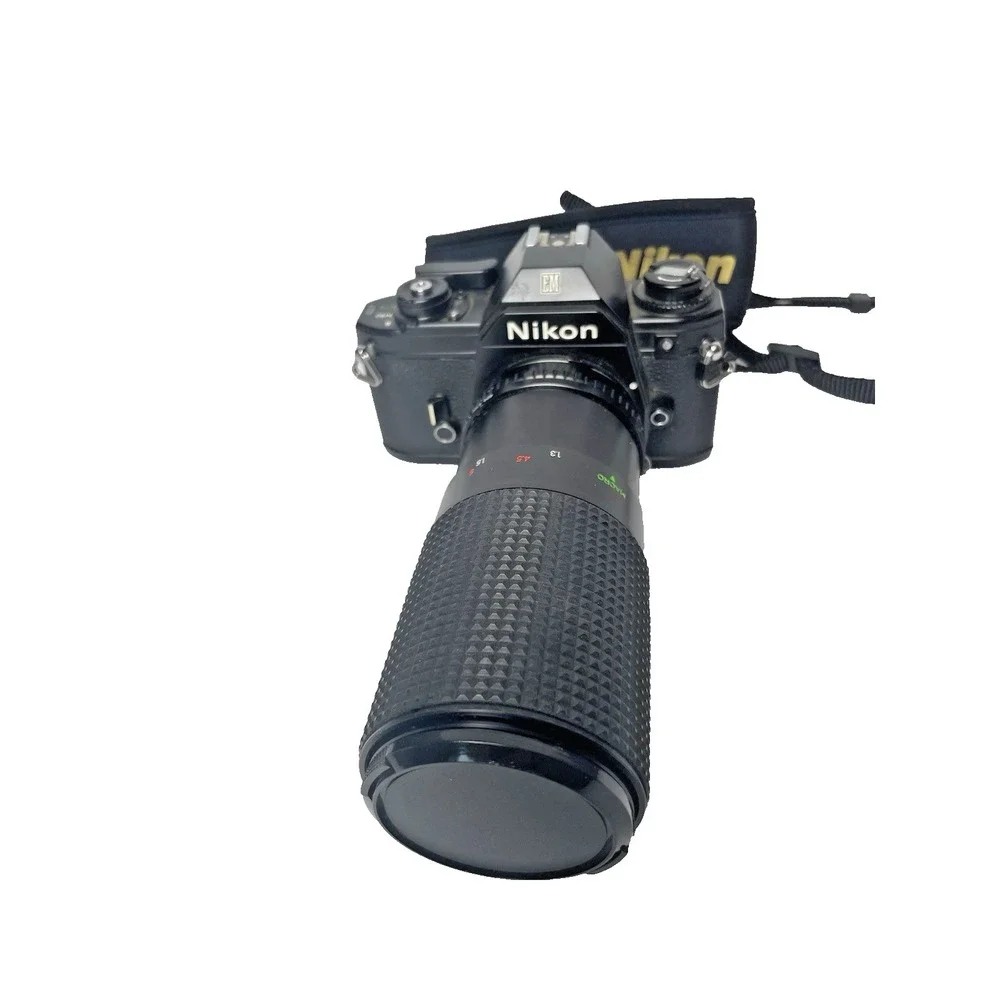 Nikon EM 35mm SLR Camera with JCpenny 80-200mm Macro Lens